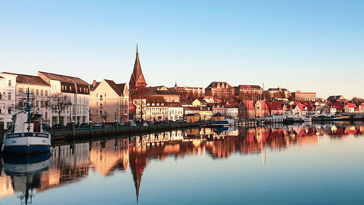 Der Flensburger Hafen.