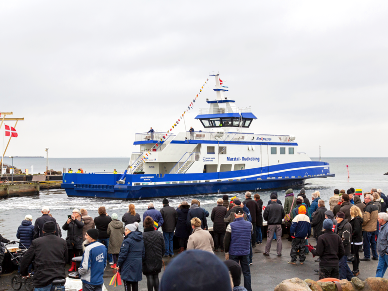 Arrival of the MF ÆrøXpressen.