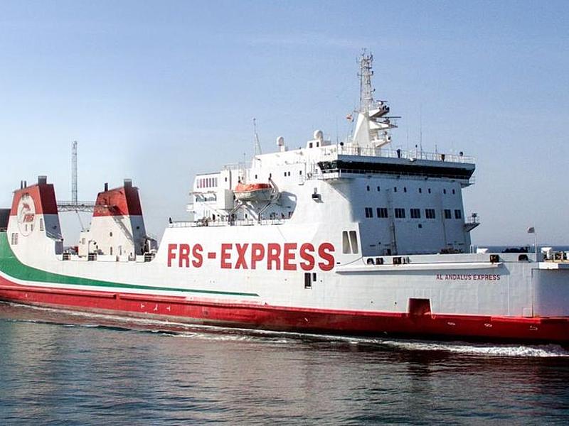 Shows the Al Andalus Express from FRS Iberia at sea.