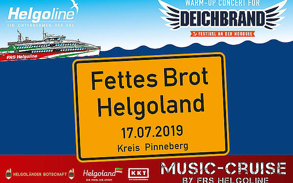 Plakat Music-Cruise mit Fettes Brot aufn Helgoland.