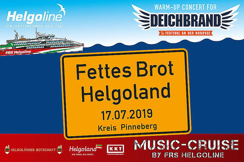 Poster Fettes Brot Music-Cruise on Heligoland.