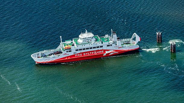 Aerial view of the Syltferry.