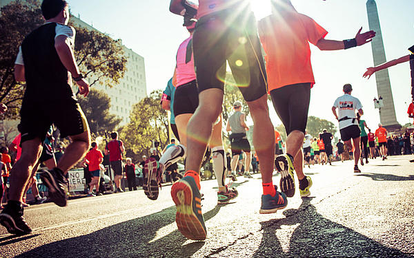 FRS employees run a marathon in the summer.