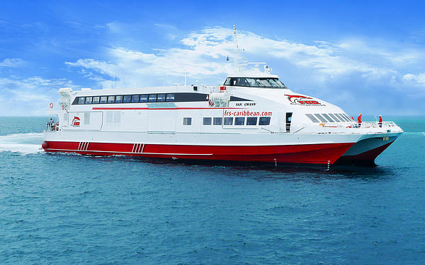 High-Speed-Schiff San Gwann in der Karibik.