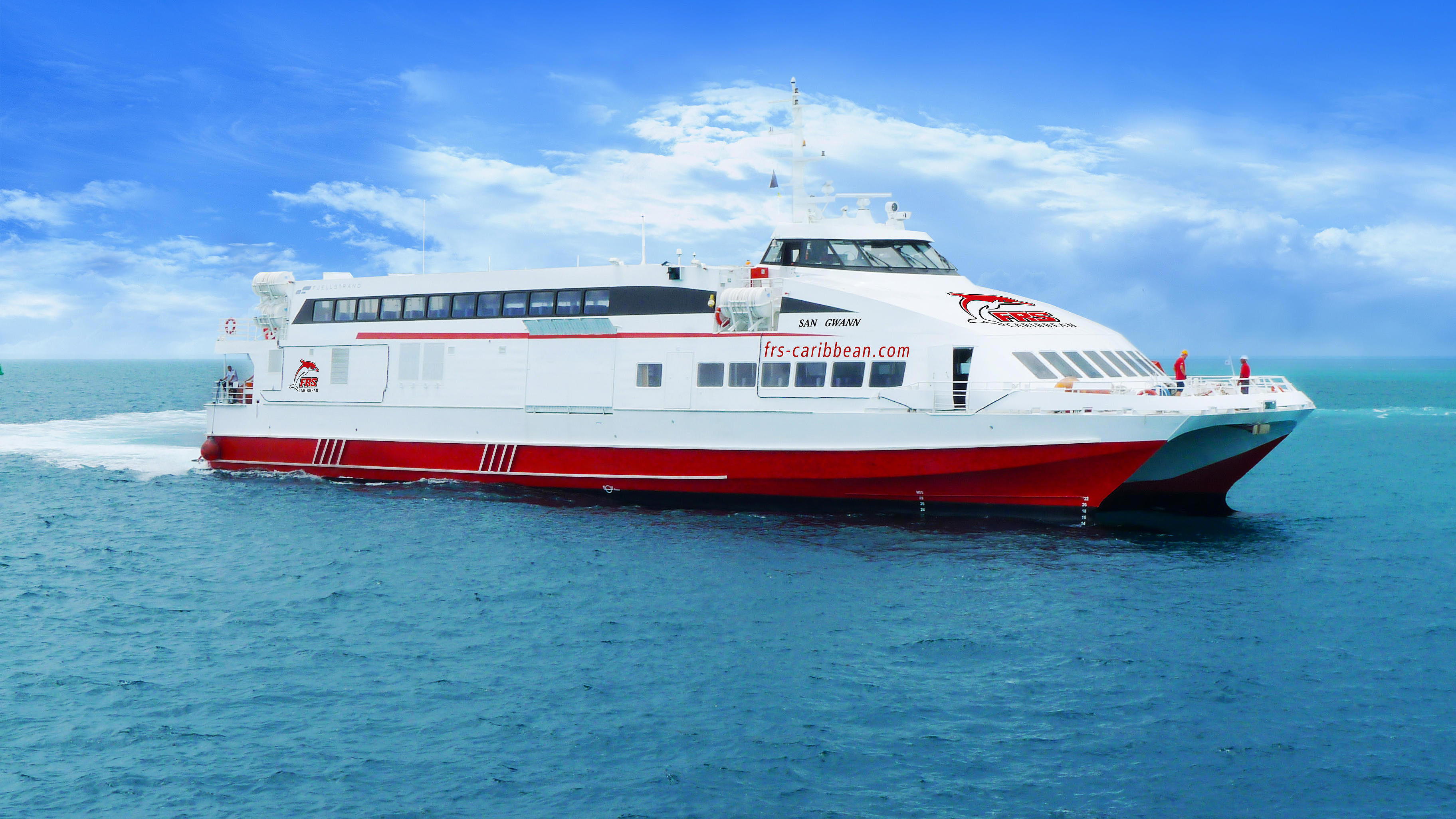 HSC San Gwann High-Speed-Schiff San Gwann in der Karibik.