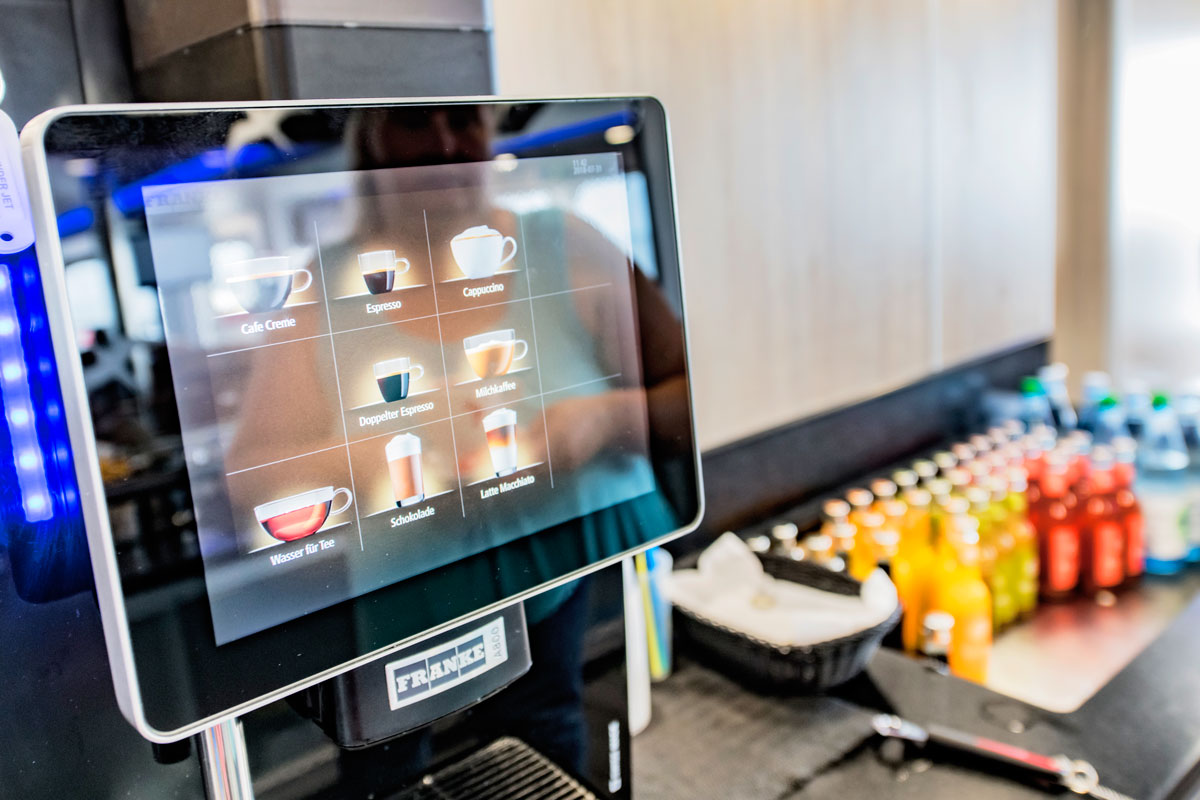 Kaffeemaschine Kaffeemaschine auf dem Halunder Jet.